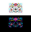 Halloween Fluorescent Funny Death Face Stickers