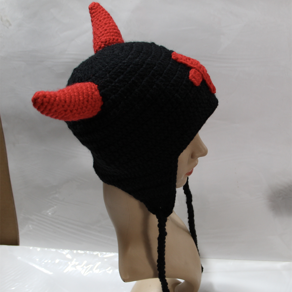 Funny Devil Horn Hat Cross Halloween