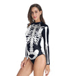 Halloween Water Park Human Body Tissue 3D Digital Printing Long-sleeved Tight Swimsuit
