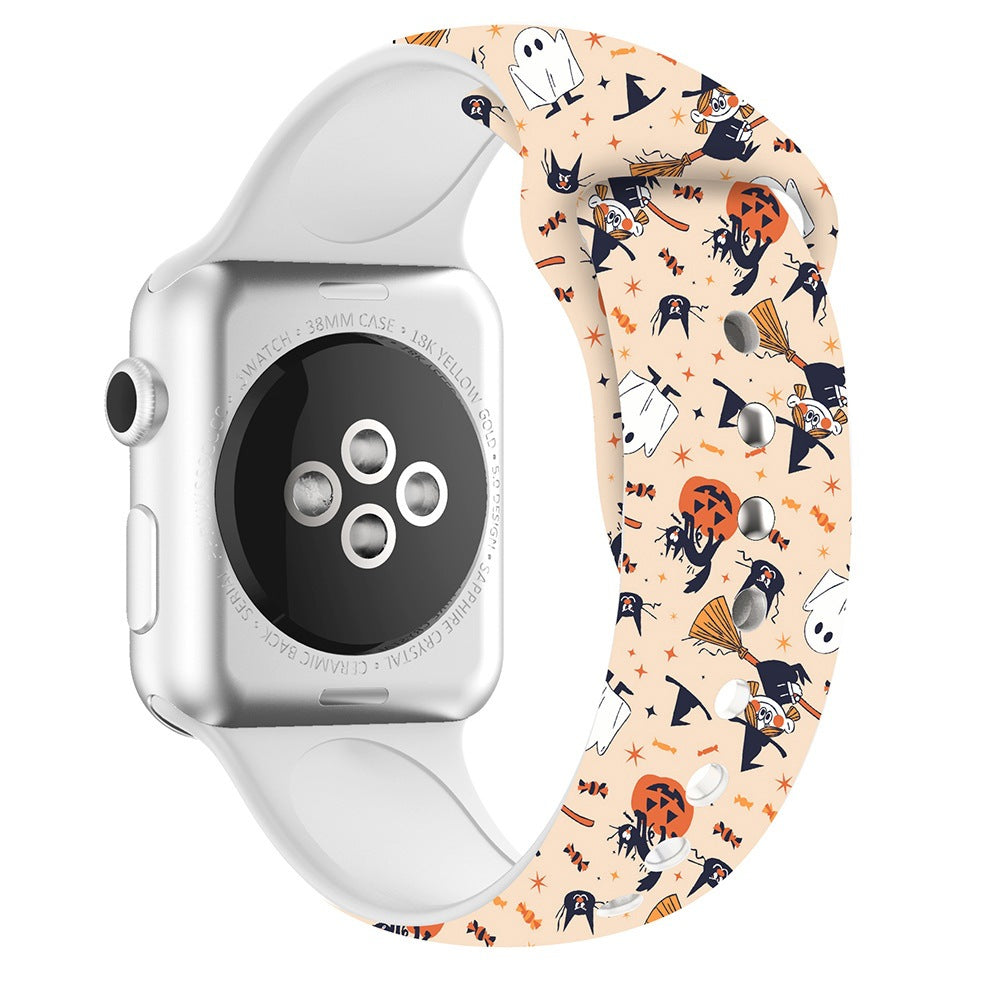Halloween Series Color Printed Silicone Sports Strap