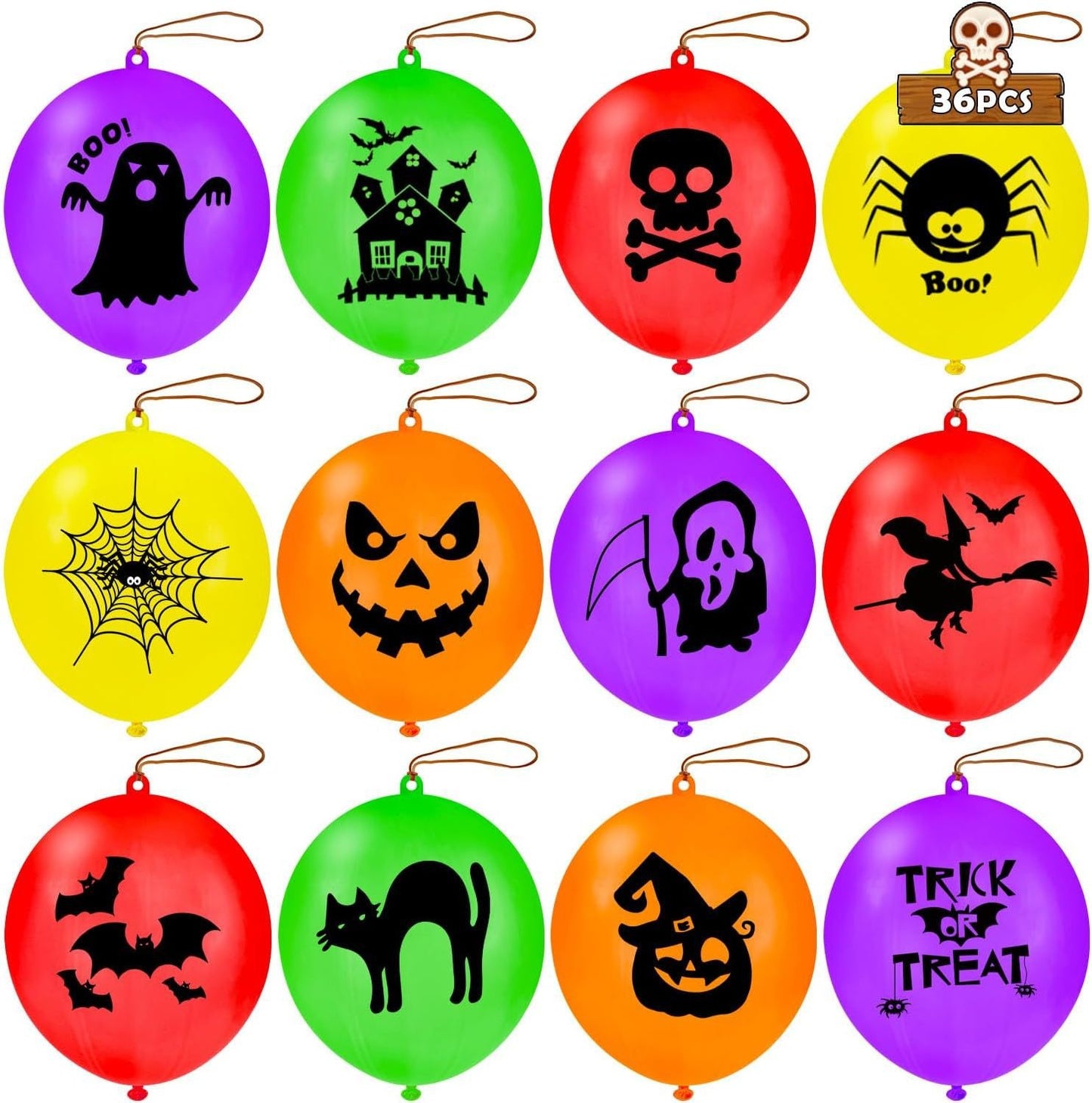 12-inch Halloween Horror Balloon Orange Black