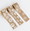Christmas Snowflake Elk Burlap Ribbon Bow Ornament
