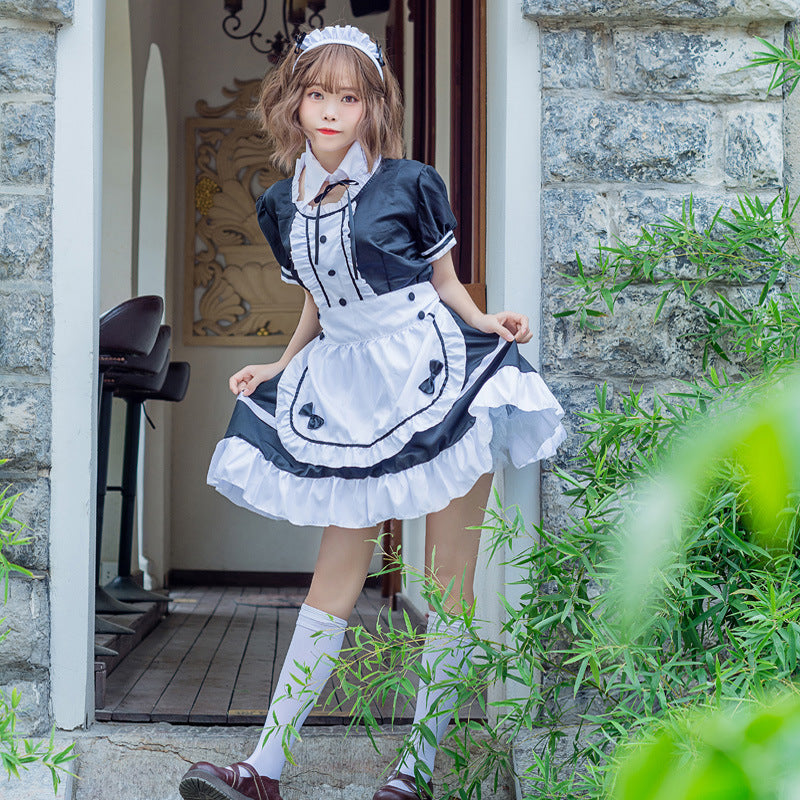 Maid Restaurant Maid Anime Costume Black And White Halloween