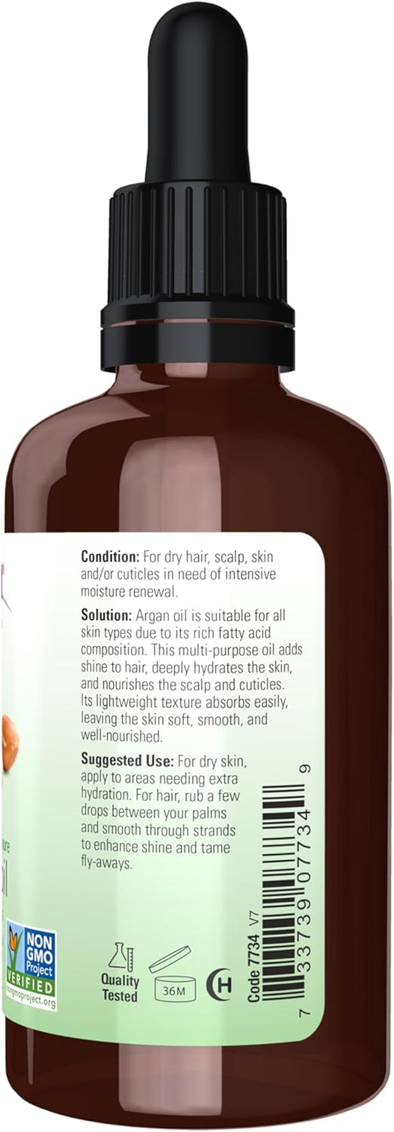 Solutions, Organic Argan Oil, Certified Organic and 100% Pure, "Gold of Morocco" Multi-Purpose Oil, 2-Ounce