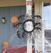Halloween Simulation Decoration Wreath Black
