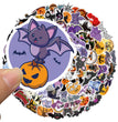 100 Cartoon Halloween Pumpkin Bat Stickers Decoration Car Trunk Children Gift