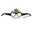 6pcs-12pcs Black Gold 3D Glasses 2024 Happy New Year Children Kids Party Photograph Decoration Props