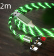 Magnetic Charging Cable Streamer Fast Charging Cable Lighting Micro USB Cable LED Magnet Charger Type-C Cable