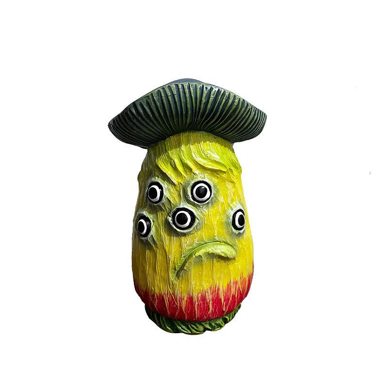 Halloween Mushroom Sculpture Resin Craft Ornament