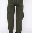 Women's Fashion Stitching Straight Multi-pocket Cargo Pants