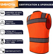 Surveyor Safety Vest Reflective for Men, Class 2 Mesh Safety Vests Reflective with Pockets and Zipper,High Visibility Construction Work Surveyor Vest