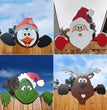 Christmas Themed Fence Garden Top Decoration