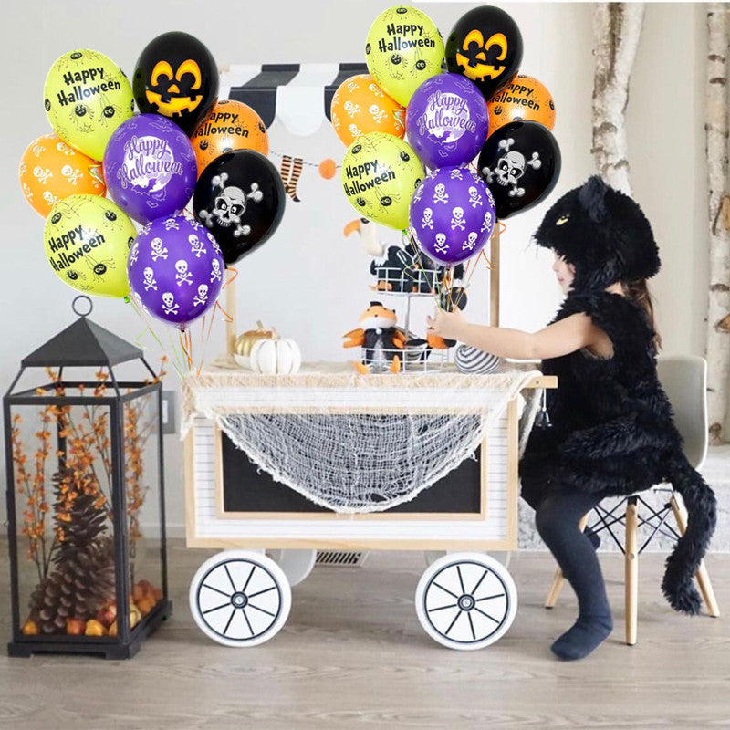 Halloween Balloon Set Pumpkin Head Spider