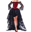 Halloween Christmas Style Court Corset Lace Off-shoulder Shaper Top Half-length Skirt Two-piece Suit