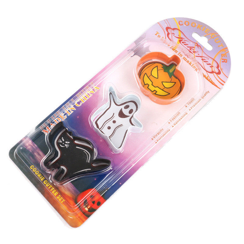 Colorful Stainless Steel Halloween 3 Piece Biscuit Mould