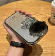 Glitter Astronaut Camera Stand Phone Case For IPhone 14 13 12 11 Pro Max XR 14 Plus Invisible Lens Bracket Plating Soft Cover