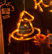 Halloween Window Hanging LED Lights Spider Pumpkin Hanging Ghost Horror Atmosphere Lights Holiday Party Decorative Lights Home Decor