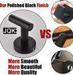 Black Bathroom Towel Hook, Coat Robe Clothes Hook for Bathroom Kitchen Garage Wall Mounted (3 Pack), 304 Stainless Steel Matte Black, TH100-PB-P3