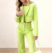 Fashion Casual Loose Solid Color Trousers Two-piece Set