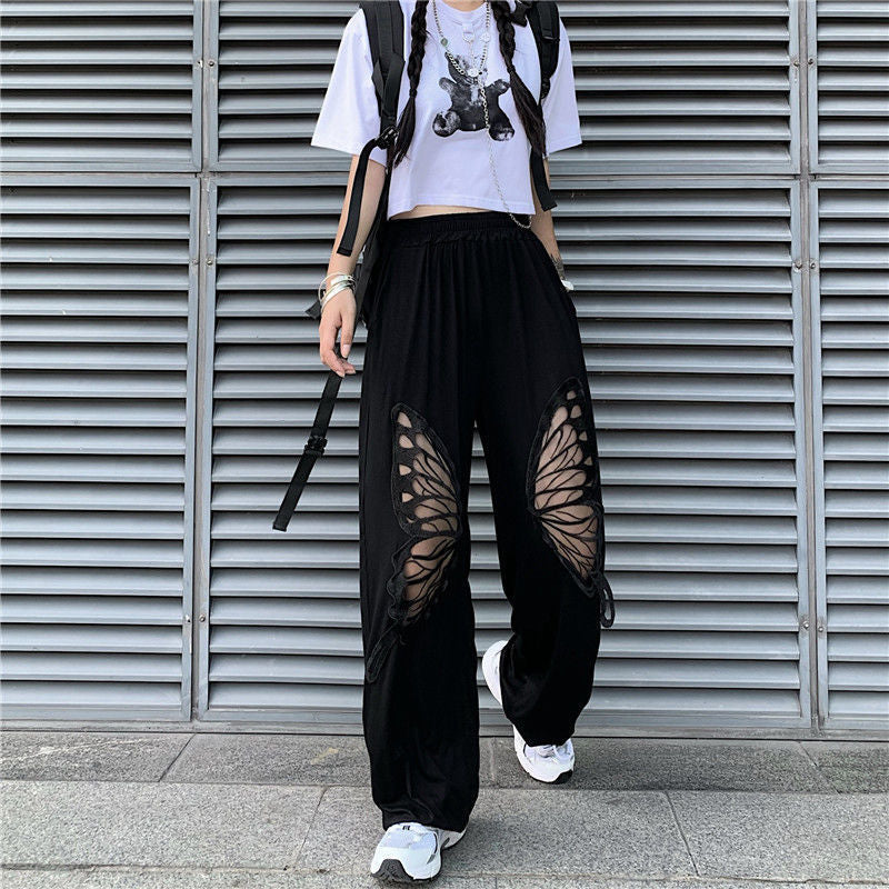 Women's Korean Style Black Casual Pants