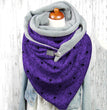 Female Plush Skull Print Long Halloween Button Bib