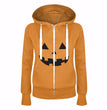 Halloween Men's And Women's Hooded Zipper Sweater Fashion Digital Printing Jacket