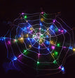 Halloween Ghost Festival Colorful LED Glowing Spider Web