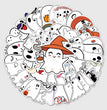 50 Halloween Doodle Stickers Laptop Water Cup Refrigerator Sticker Waterproof