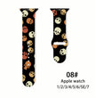 Halloween Pumpkin Bat Print Watch Band