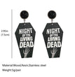 Halloween Horror Eardrop Grave Undead Bat Cross Coffin Earrings