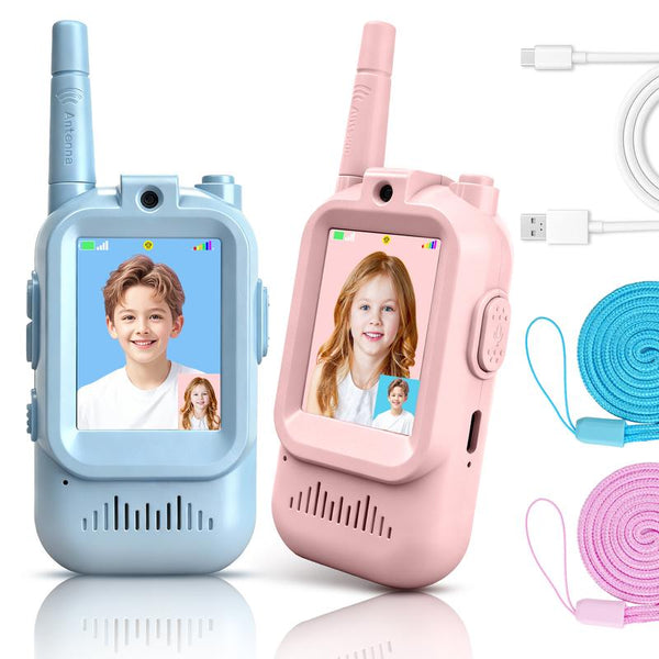 Kids Video Walkie Talkies, Rechargeable 2-Pack