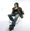 High Waisted Straight Leg Retro Jeans For Women