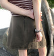 Niche High Waist Slimming A- Line Pleated Short Skirt For Women