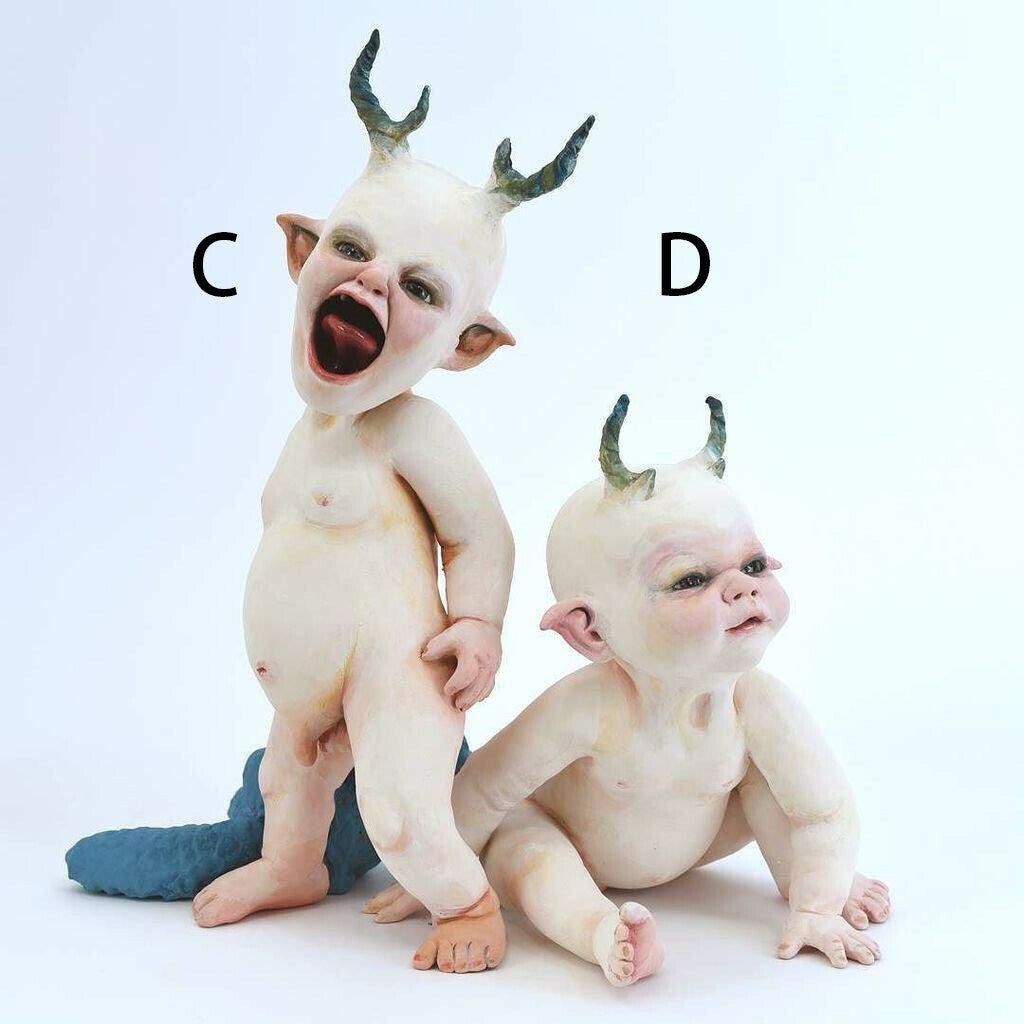Halloween Scary Baby Resin Figurine Ornament