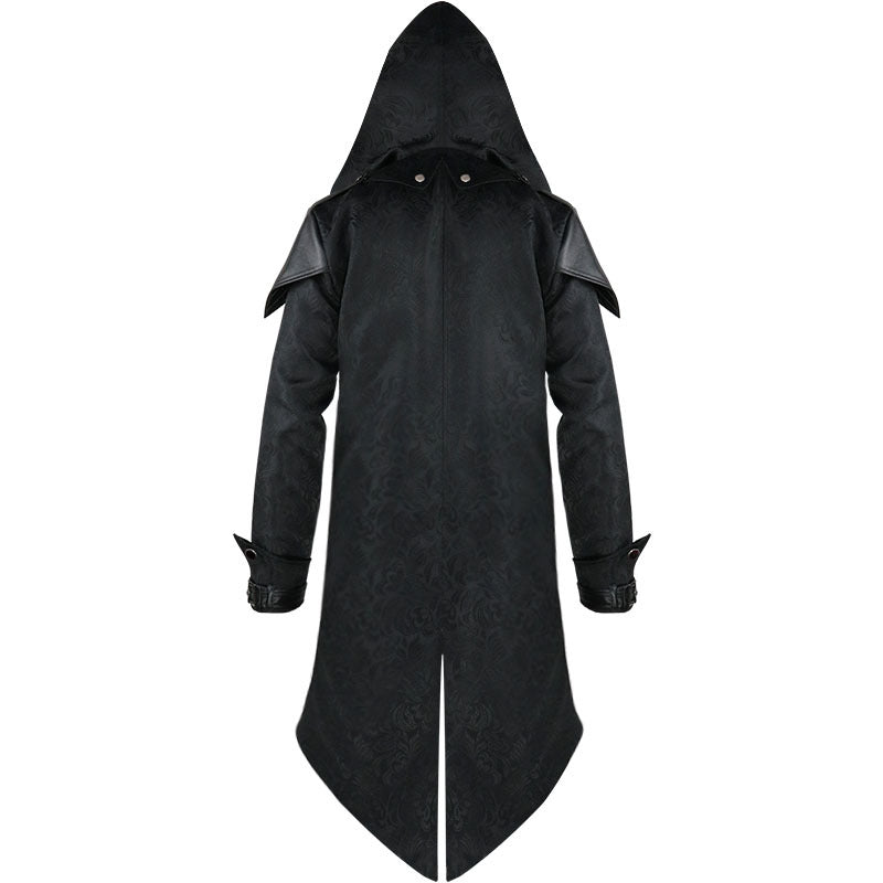 Men's New Medieval Halloween Retro Patchwork Coat