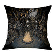 Linen Skull Halloween Pillow Cover