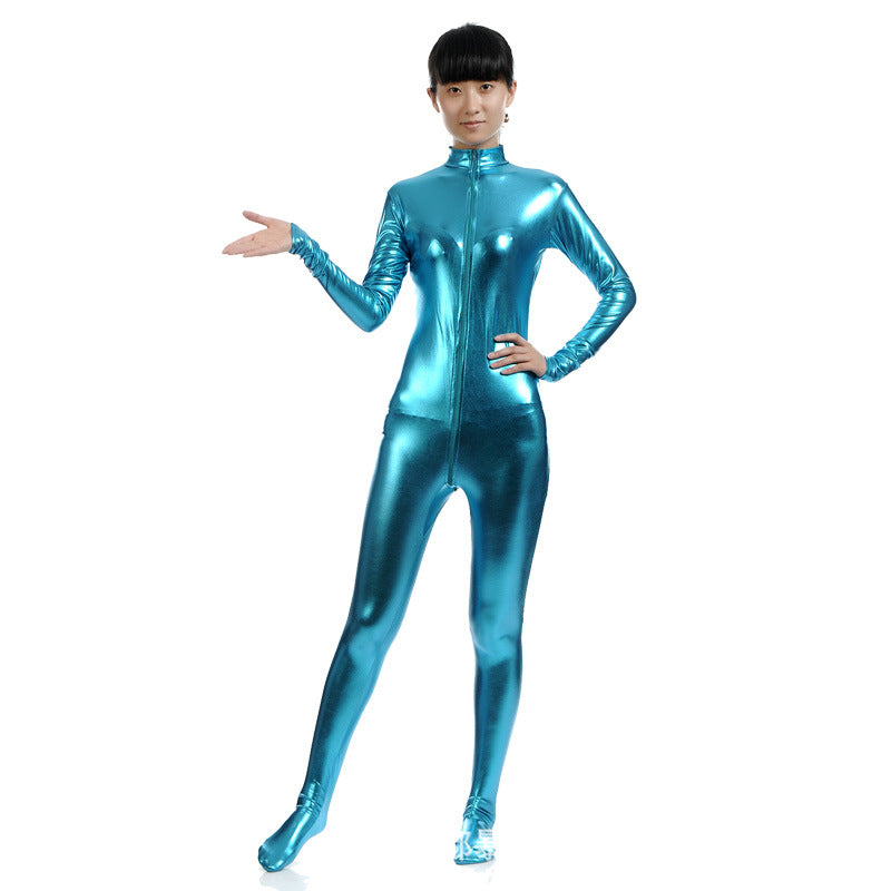 Front Zipper Headless Turtleneck Stage Costumes