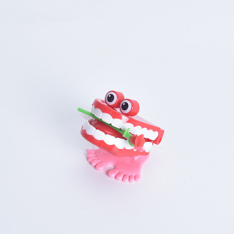 Halloween Wind Up On The Chain Jump Ghost Teeth Jumping Tooth Gift Dental Model Toy For Children Toys All Saints' Day