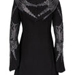 Halloween Cosplay Hoodie Women's Punk Black Long Hooded Printed Sweater