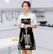Halloween Skull Printed Cotton And Linen Apron