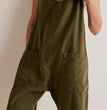 Solid Color Casual Suspender Trousers Women