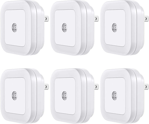 Lyra Plug-In LED Night Lights, Dusk to Dawn, 6-Pack