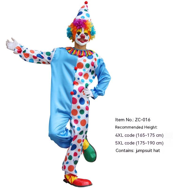 Halloween Adult And Children Clown Costume Stage Suit