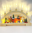 Wooden Christmas LED Bridge Lamp Decorations