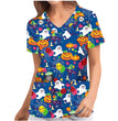 Digital Printed Halloween Short Sleeve Overalls Top
