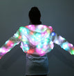 Halloween Colorful LED Lighting Clothes Jacket Faux Fur