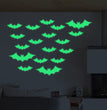 Halloween Carved Luminous Stickers Bloodsucking Bat Witch Pumpkin Festival Decoration Fluorescent Sticker