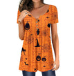 Halloween Spider Web Women's Loose Print Slim Top