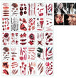 New Product Halloween Mouth Tattoo Sticker Scary Lip DIY Decoration