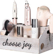 Rustic Wooden Hair Tool Organizer - Curling Iron, Blow Dryer & Straightener Holder - Flat Iron & Hair Accessories Storage - Bathroom Countertop